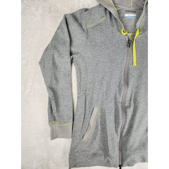Columbia Omni Wick Womens Heather Honey III Full Zip Hoodie Medium Heather Gray - Picture 2 of 14